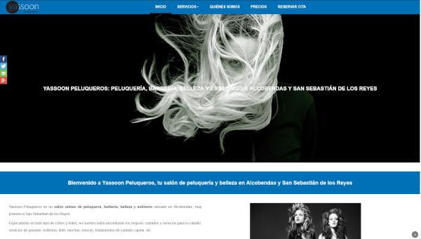 Yassoon Peluqueros - Diseño web personalizado